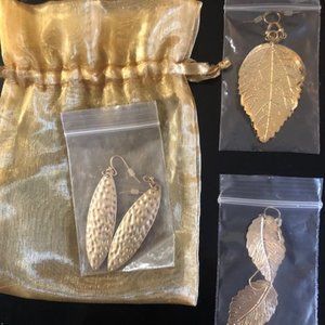 Fashion earrings , gold tone, Set of 3